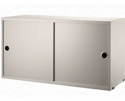 String Skåp med Skjutdörrar 78x30 Beige