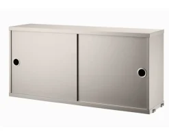 String Skåp med Skjutdörrar 78x20 Beige
