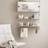 String skåp spegeldörr 78x20 Beige
