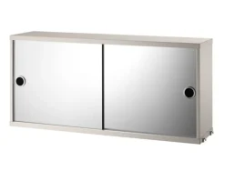 String skåp spegeldörr 78x20 Beige