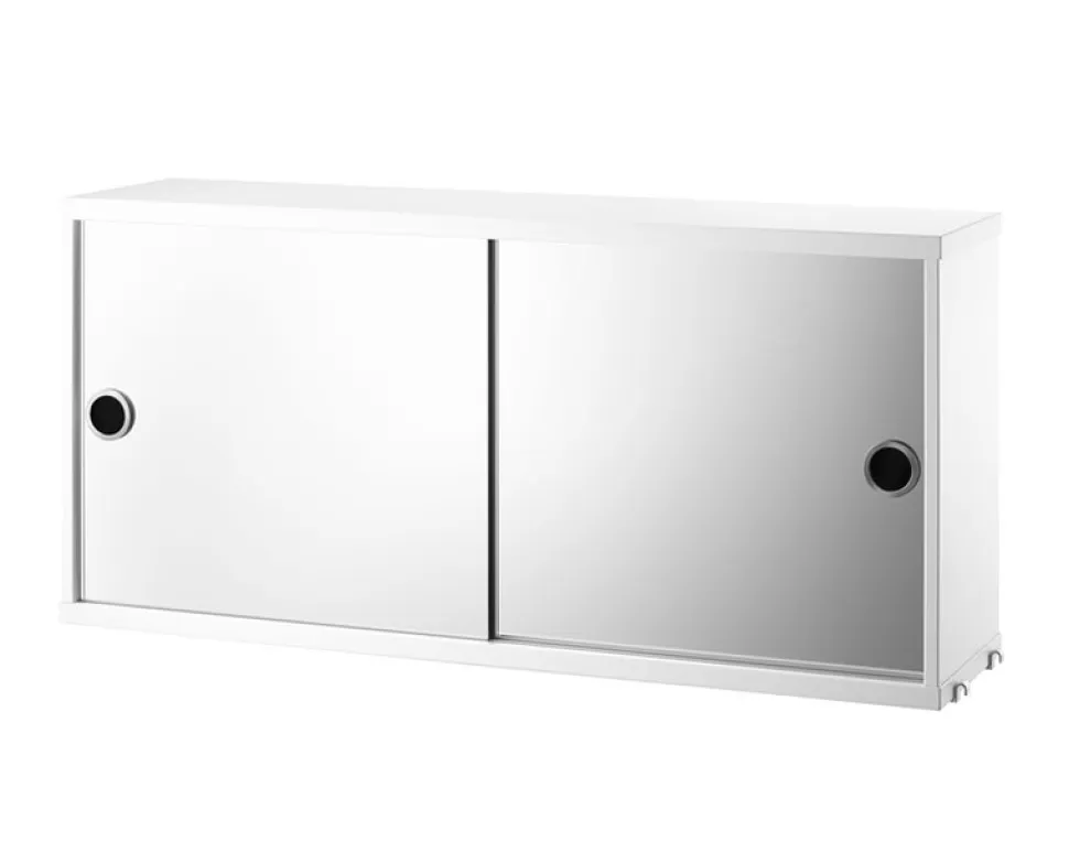 String skåp spegeldörr 78x20 Vit