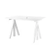 String Works Skrivbord | Fast Underrede, Vit Laminat 120x78