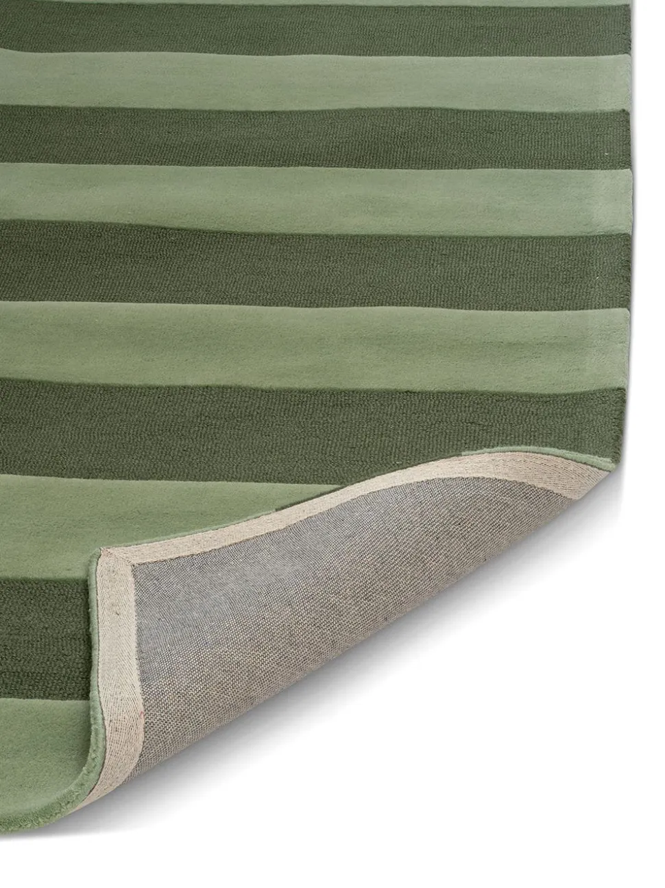 Stripe Boucle Matta 170x230 Grön