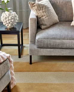 Stripe Boucle Matta 170x230 Gul