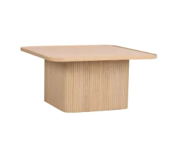 Sullivan Soffbord | 80x80 Vitpigm. Ek