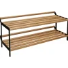Tamburin Skohylla 60 cm | Ek | Svart Metall