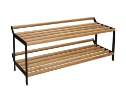 Tamburin Skohylla 60 cm | Ek | Svart Metall
