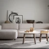 Taransay Soffbord Ø90 | Beige Travertin / Brun Ek