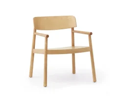 Timb Loungefåtölj | Träsits | Tan