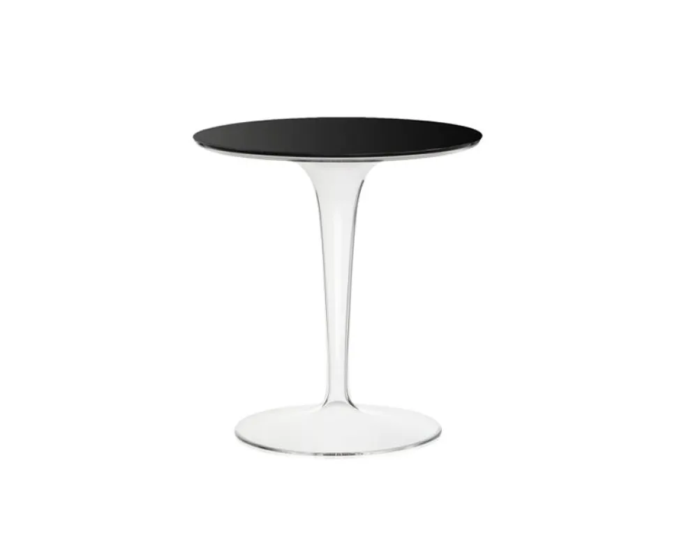 Tip Top Sideobord Svart glas, Transparent
