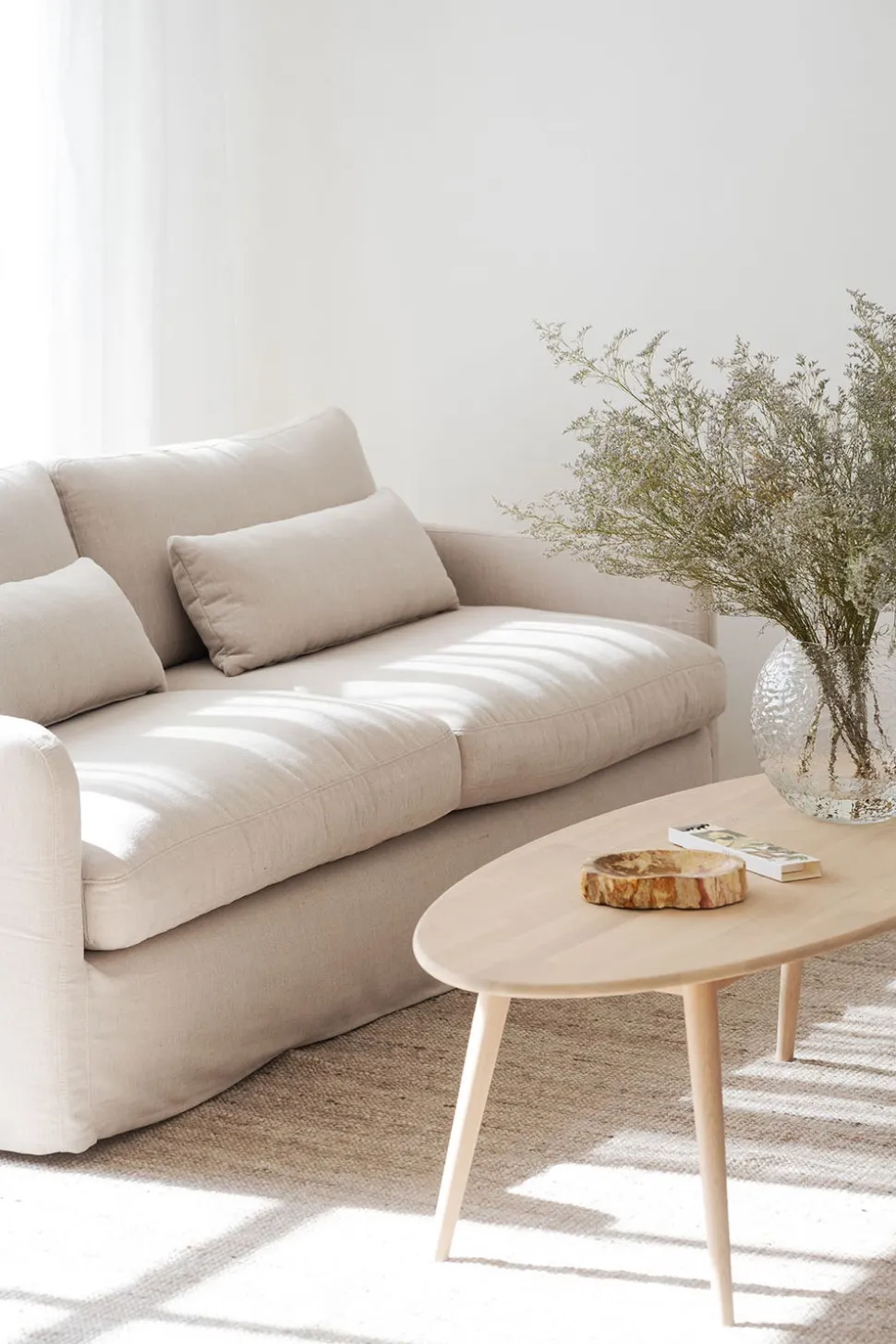 Tompkins Soffbord 150x60 | Vitpigm. Ek