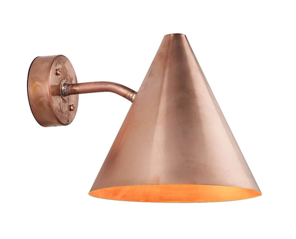 Tratten Vägglampa Rå Koppar