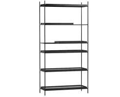 Tray Shelf Hög 2 korta svarta + 4 breda svarta