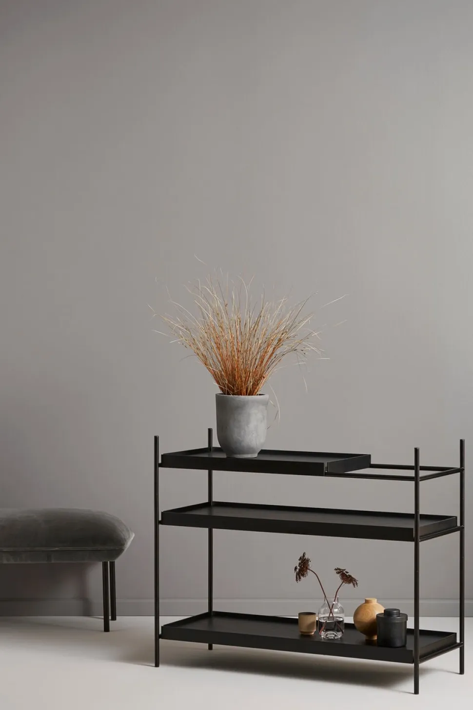 Tray sideboard Låg 1 kort ek + 2 breda ek