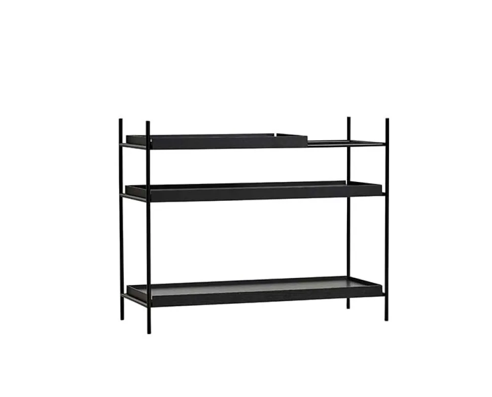 Tray sideboard Låg 1 kort svart + 2 breda svarta