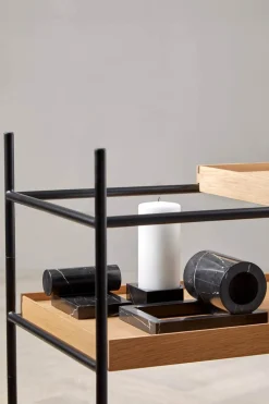 Tray sideboard Låg 1 kort svart + 2 breda svarta