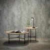 Tribeca Soffbord 80 cm Oljad rustik ek | Ben svarta