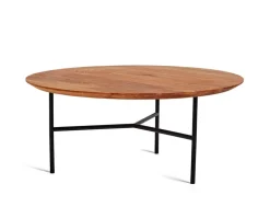 Tribeca Soffbord 80 cm Oljad rustik ek | Ben svarta
