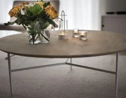 Tribeca Soffbord 80 cm Oljad rustik ek | Ben svarta