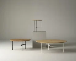 Tribeca Soffbord 80 cm Oljad rustik ek | Ben svarta