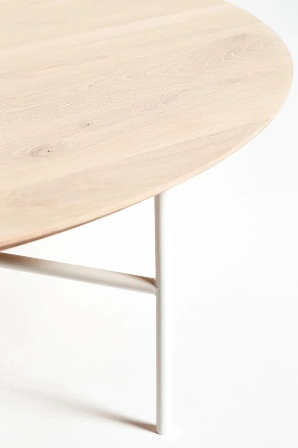 Tribeca Soffbord 80 cm Såpad rustik ek | Ben vita