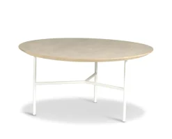 Tribeca Soffbord 80 cm Såpad rustik ek | Ben vita