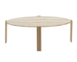 Tribus Soffbord Ovalt | Sand/Travertin