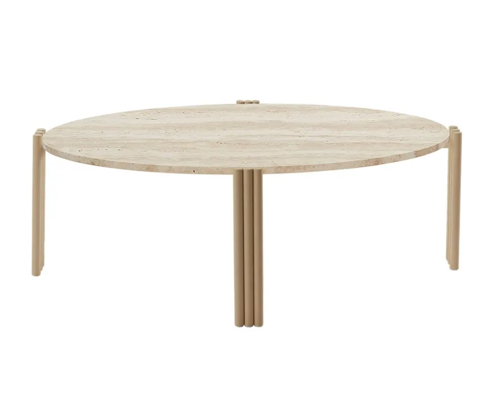 Tribus Soffbord Ovalt | Sand/Travertin