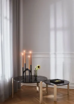 Tribus Soffbord Ø60 | Sand/Marmor