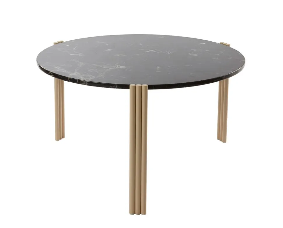 Tribus Soffbord Ø80 | Sand/Marmor