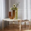 Tribus Soffbord Ø60 | Sand/Travertin