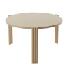 Tribus Soffbord Ø60 | Sand/Travertin