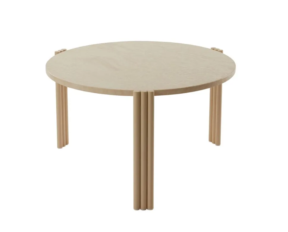 Tribus Soffbord Ø60 | Sand/Travertin