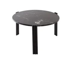 Tribus Soffbord Ø60 | Svart/Marmor