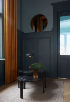 Tribus Soffbord Ø60 | Svart/Marmor