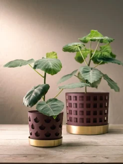 Trio Drop Blomkruka | Liten | Mörkröd