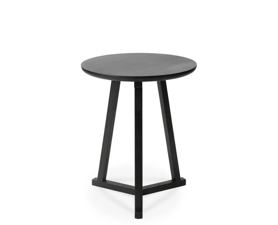 Tripod Sidobord | Svartbetsad Ek