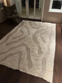 Trondheim x Josefin Lustig Matta | Beige/White Wool | 170x240