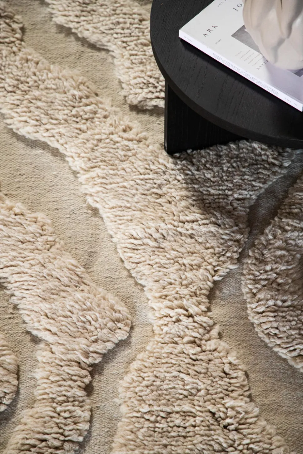 Trondheim x Josefin Lustig Matta | Beige/White Wool | 170x240