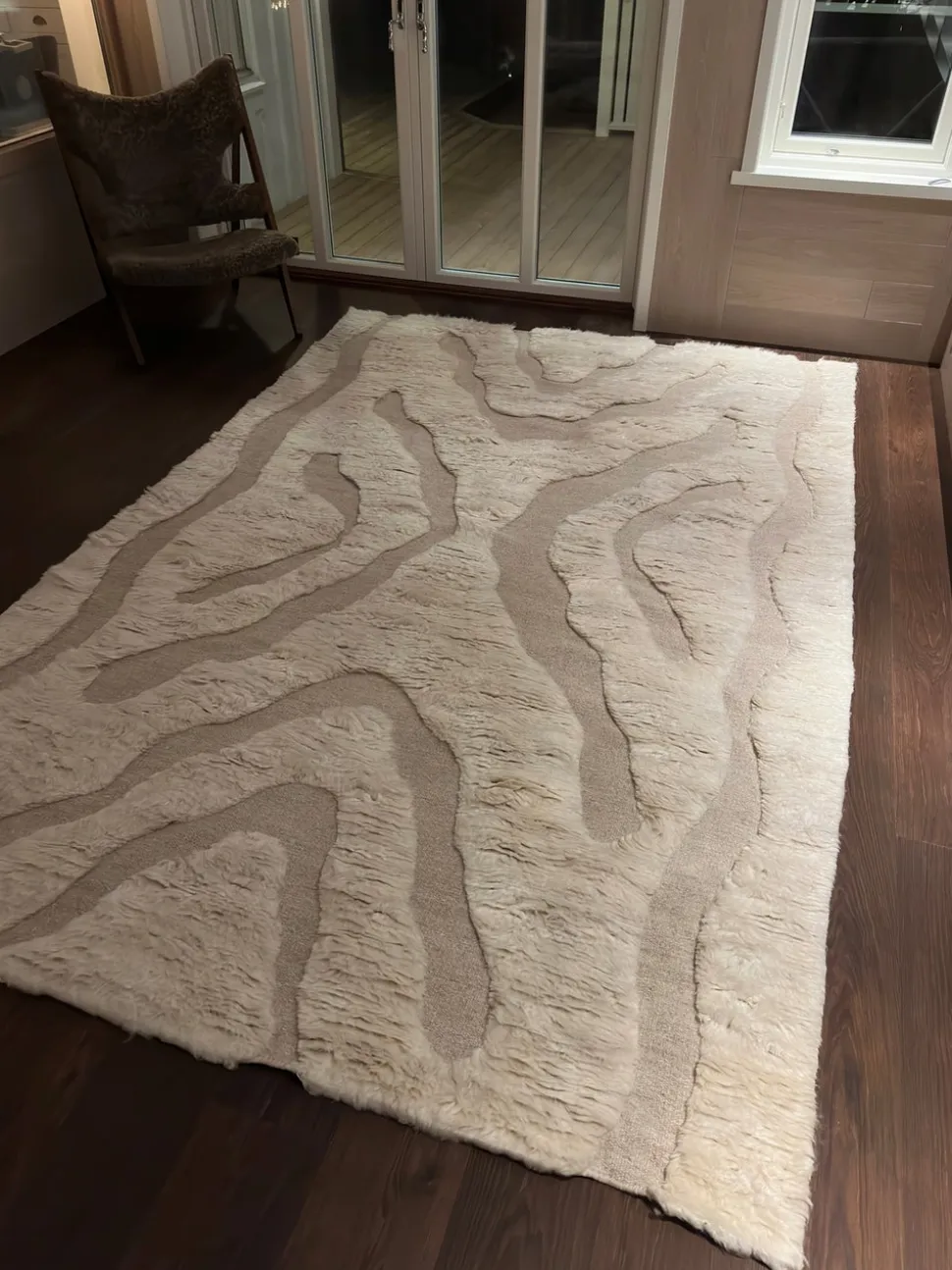 Trondheim x Josefin Lustig Matta | Beige/White Wool | 200x300