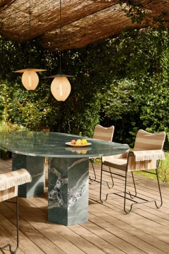 Tropique Stol | Fransar | Tyg Stripe Limonta 20, Svart