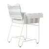 Tropique Stol | Fransar | Tyg Stripe Limonta 20, Vit