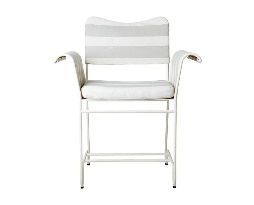 Tropique Stol | Tyg Stripe Limonta 20, Vit