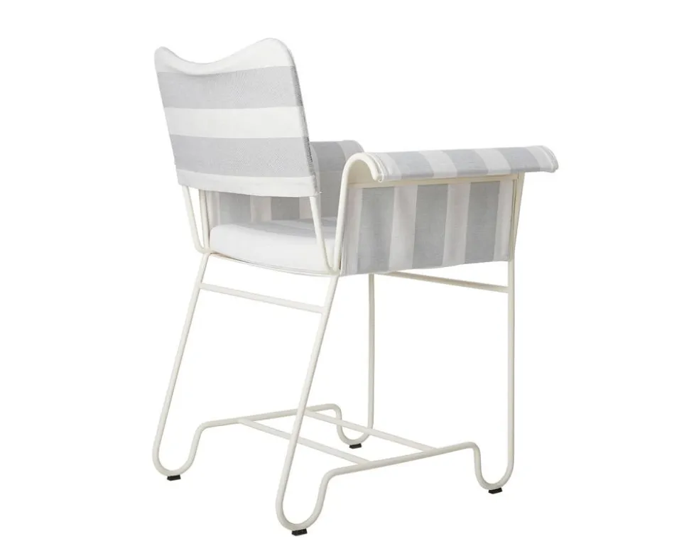 Tropique Stol | Tyg Stripe Limonta 20, Vit
