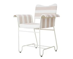 Tropique Stol | Tyg Stripe Limonta 40, Vit