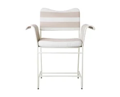 Tropique Stol | Tyg Stripe Limonta 40, Vit