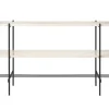 TS Console 2 hyllor | Svart/Vit Travertin