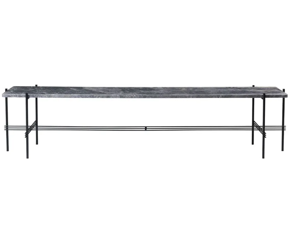 TS Console Lång | Svart/Grå Marmor