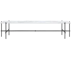 TS Console Lång | Svart/Vit Marmor
