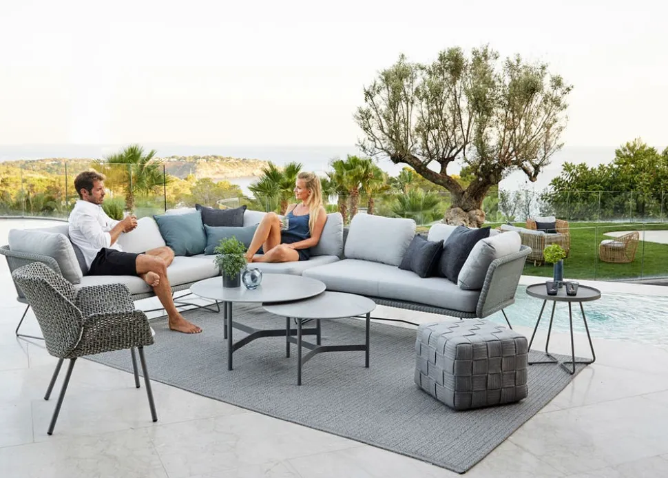 Twist Soffbord Ø70 | Lava Grey/ Fossil Black